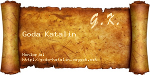 Goda Katalin névjegykártya